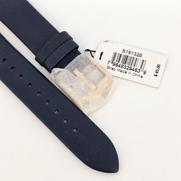 FOSSIL Original Replacement Leather Strap S181328 Watch Band Blue 18MM - Picture 3 of 8